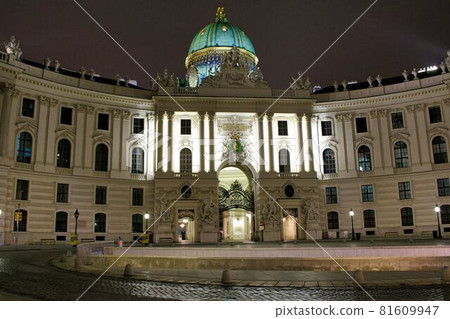 Stroll around the Hofburg Palace at night 81609947