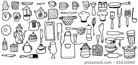 kitchen tools and cooking appliances, utensils.  81610860