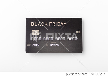 Black friday sale concept with black credit card 81611234