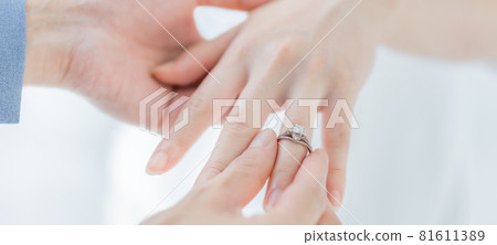 Proposal: Up-to-hand banner size with an engagement ring on your finger 81611389