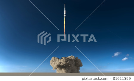 Rocket take off on sky 81611599
