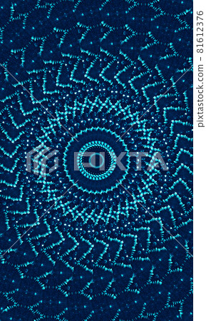 Cyan blue tie dye border edge background. Painted in watercolor wash side banner strip. Boho modern abstract web design element, divider or decorative ink backdrop for mobile phone. 81612376
