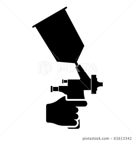 Spray gun holding in hand Sprayer using Arm use Spray gun holding in hand Sprayer using Arm use 81613342