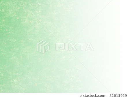 與金箔混合的粗糙日本紙 綠色 綠色 漸變背景材料，從左到右逐漸消失 水平 其他顏色可供選擇 81613939