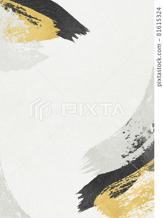 Japanese style background material brush brush stroke [XL in A3 size-350dpi] 81615324