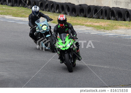 Bike running on the circuit Bike running on the circuit 81615838