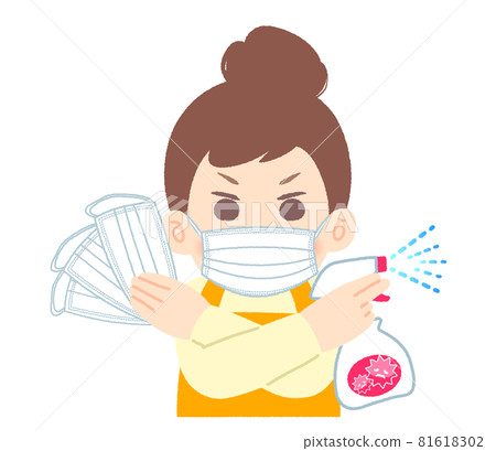 Women fighting viruses-wearing masks Women fighting viruses-wearing masks 81618302