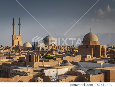 rootops and landscape view of yazd city old town iran rootops and landscape view of yazd city old town iran 81619829