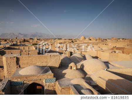rootops and landscape view of yazd city old town iran rootops and landscape view of yazd city old town iran 81619835