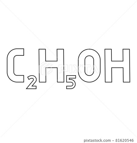 Chemical formula C2H5OH ethanol Ethyl alcohol  81620546