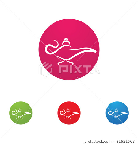 magic lamp logo and icon vector image magic lamp logo and icon vector image 81621568