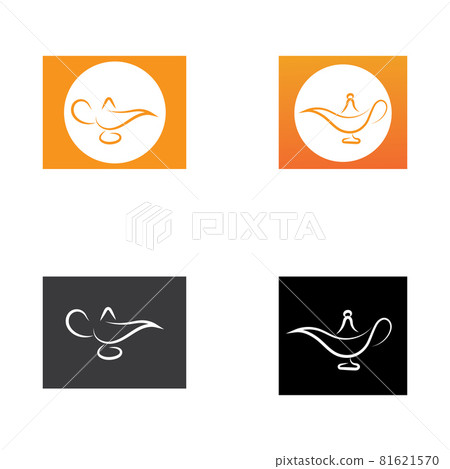 magic lamp logo and icon vector image magic lamp logo and icon vector image 81621570