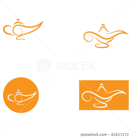 magic lamp logo and icon vector image magic lamp logo and icon vector image 81621572