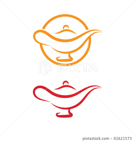 magic lamp logo and icon vector image magic lamp logo and icon vector image 81621573