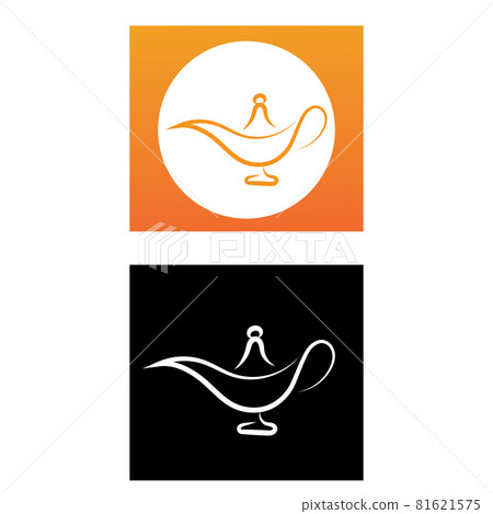 magic lamp logo and icon vector image magic lamp logo and icon vector image 81621575