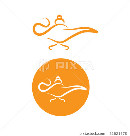 magic lamp logo and icon vector image magic lamp logo and icon vector image 81621578