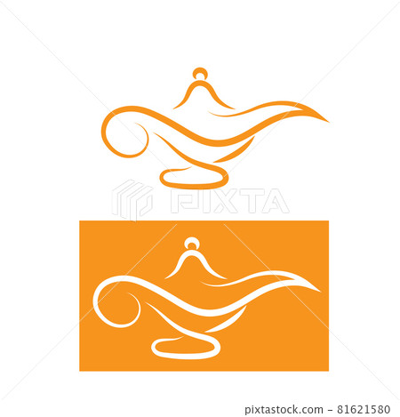 magic lamp logo and icon vector image magic lamp logo and icon vector image 81621580