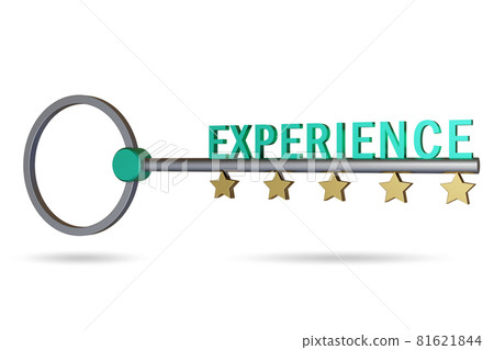 Experience and competence concept with key - 3d rendering Experience and competence concept with key - 3d rendering 81621844