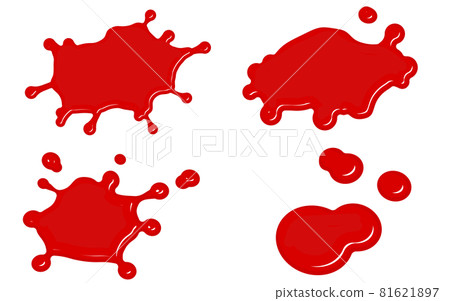 Illustration set of dripping blood for Halloween and horror designs 81621897
