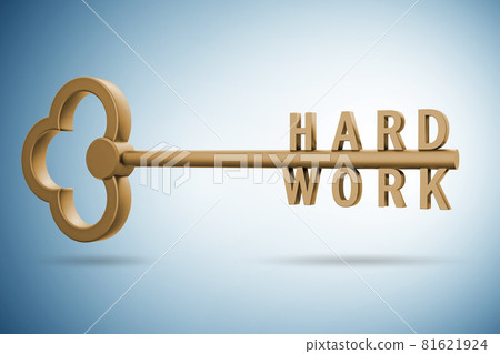 Concept of hard work with key Concept of hard work with key 81621924