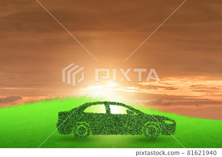 Concept of ecological electric car 81621940