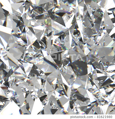 Beautiful 3D Rendered Shiny Diamond in Brilliant Cut on White Background, Crystal Background Beautiful 3D Rendered Shiny Diamond in Brilliant Cut on White Background, Crystal Background 81621980