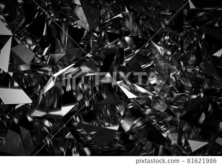 Beautiful 3D Rendered Shiny Diamond in Brilliant Cut on Black Background , Crystal Background Beautiful 3D Rendered Shiny Diamond in Brilliant Cut on Black Background , Crystal Background 81621986