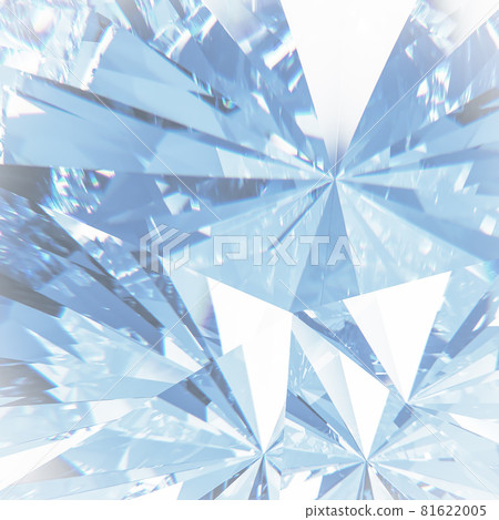 Beautiful 3D Rendered Shiny Diamond in Brilliant Cut on White Background, Crystal Background Beautiful 3D Rendered Shiny Diamond in Brilliant Cut on White Background, Crystal Background 81622005