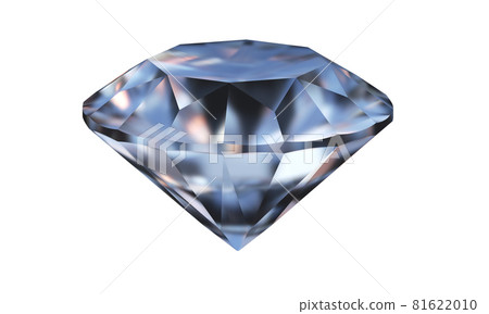 Beautiful 3D Rendered Shiny Diamond in Brilliant Cut on White Background , Diamond Background Beautiful 3D Rendered Shiny Diamond in Brilliant Cut on White Background , Diamond Background 81622010