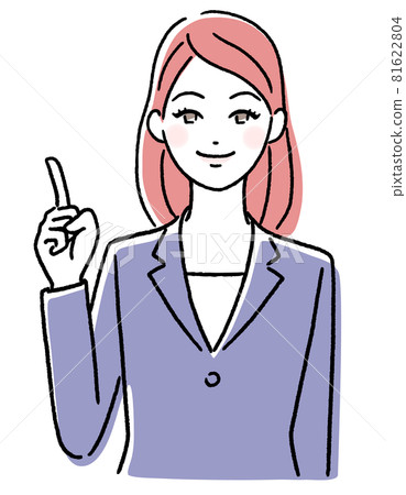 A young lady to explain - Stock Illustration [81622804] - PIXTA