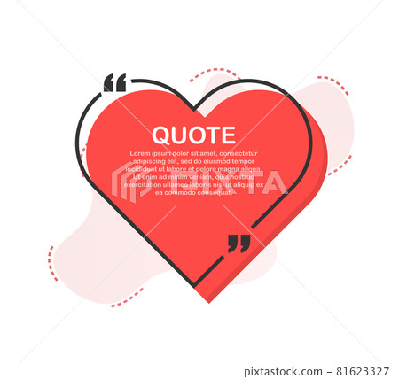 Set Quote frames. Blank template with print information design quotes. Vector stock illustration 81623327