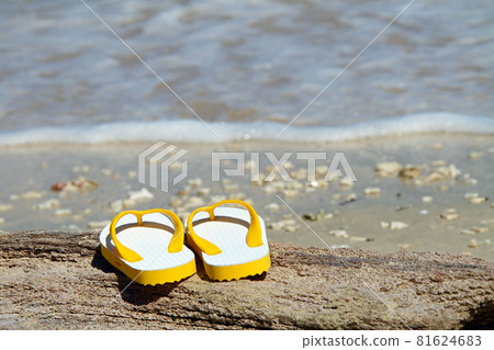 Okinawa image: Island sandals and the shore 81624683