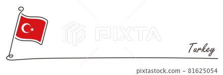 Turkish flag and copy space handwritten sketch Turkish flag and copy space handwritten sketch 81625054