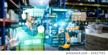 Future virtual reality technology for innovative VR warehouse management 81627581