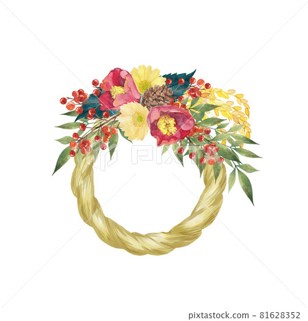 日式花 shimenawa 裝飾 81628352