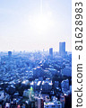 Scenery of the city seen from a bird's-eye view 81628983