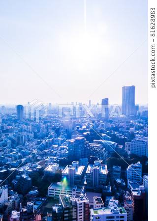 Scenery of the city seen from a bird's-eye view 81628983