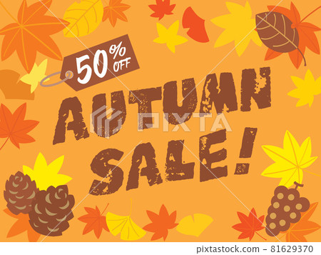 Autumn sale background illustration 81629370