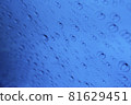 The water droplets on the glass are blurry and look uneasy 81629451
