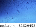 The water droplets on the glass are blurry and look uneasy 81629452