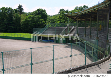 Baseball stadium cheering section and summer blue sky Baseball stadium cheering section and summer blue sky 81629838