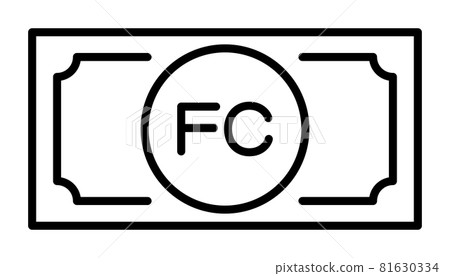剛果法郎鈔票矢量圖 81630334