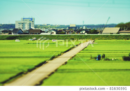 日本鄉村和藍天 81630391