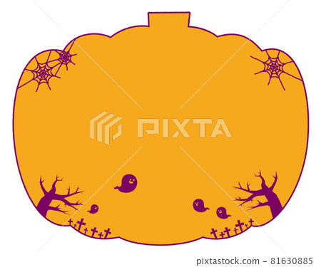 Halloween pumpkin-shaped silhouette frame 81630885