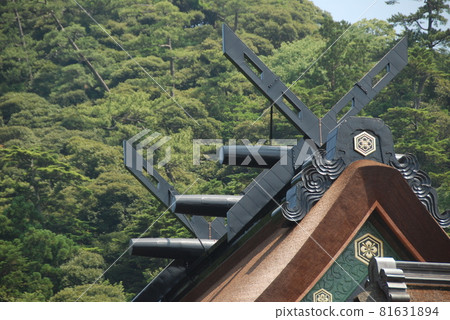 出雲大社的新屋頂/五本殿（塗彩繪）（島根縣出雲市大沙町） 81631894