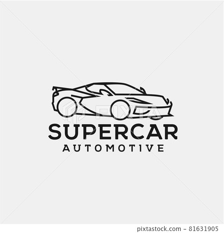 Line art car logo design vector Line art car logo design vector 81631905