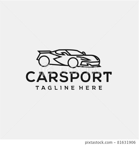 Line art car logo design vector 81631906