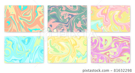 大理石圖案背景材料矢量插圖集 81632298