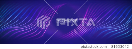 Colorful sound waves. Digital music waves equalizer. background blue. Music background vector concept. 81633042