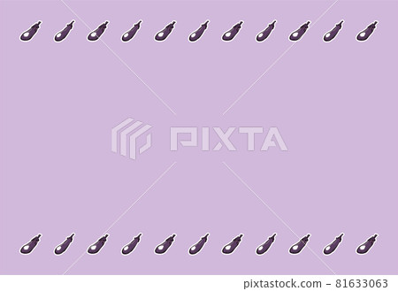 Handwritten style eggplant illustration material postcard 2 81633063